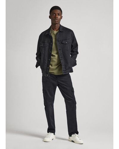 Pepe Jeans Pantalon cargo coupe slim - Noir