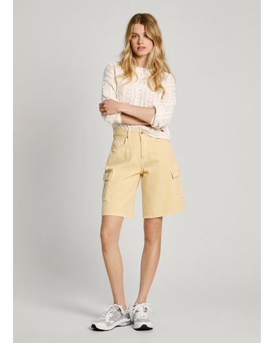 Pepe Jeans Shorts cargo relaxed fit - Natur