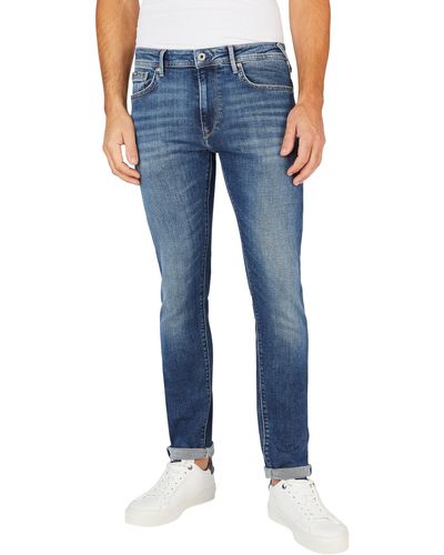 Pepe Jeans Jean regular fit taille normale - stanley - Bleu