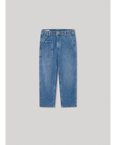 Pepe Jeans Jean coupe large taille normale - Bleu