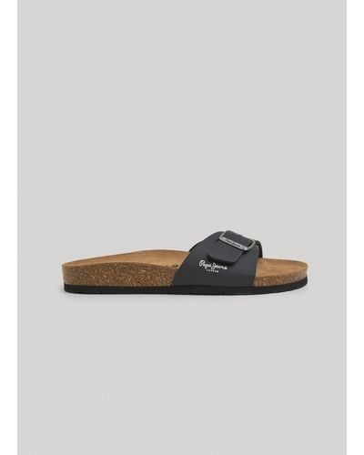 Pepe Jeans Sandalen mit einzelschnalle - Schwarz