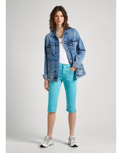 Pepe Jeans Short en denim coupe skinny - Bleu