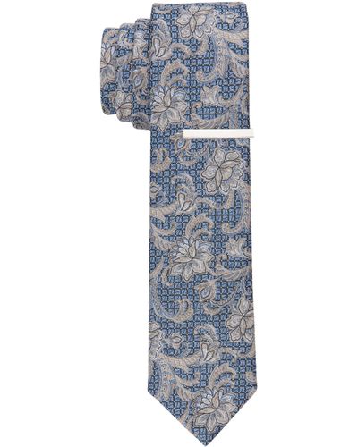 Perry Ellis Rigby Floral Tie - Gray