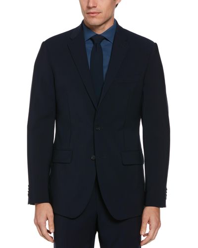 Perry Ellis Slim Fit Textured Suit Jacket - Blue
