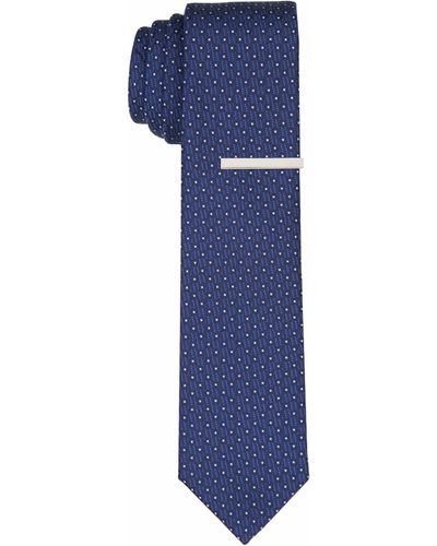 Perry Ellis Dovalle Mini Tie - Blue