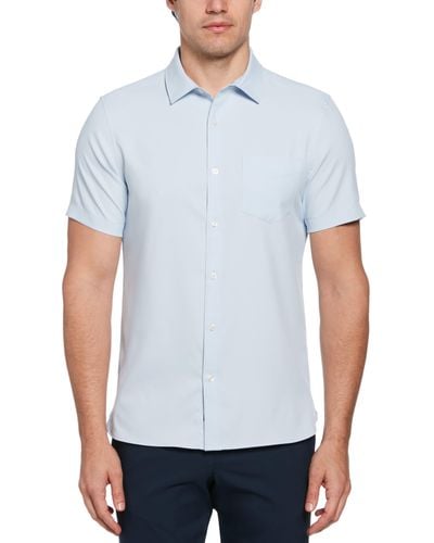 Perry Ellis Total Stretch Slim Fit Solid Shirt - White