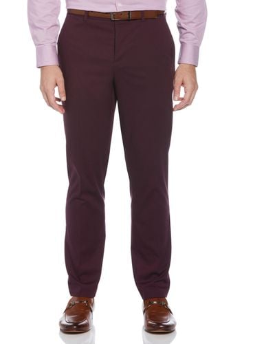Perry Ellis Slim Fit Performance Tech Suit Pant - Purple