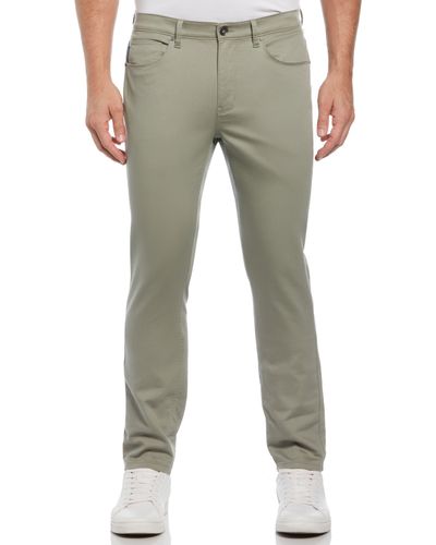 Perry Ellis Skinny Fit Anywhere Five Pocket Pants - Gray