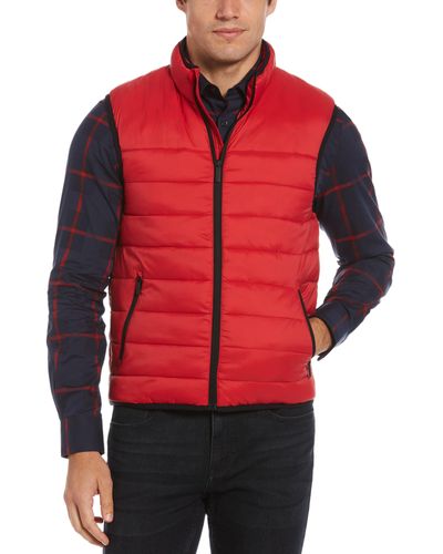 Perry Ellis Lightweight Puffer Vest - Red