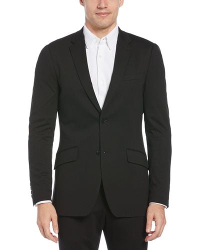 Perry Ellis Very Slim Fit Neat Knit Suit Jacket - Black