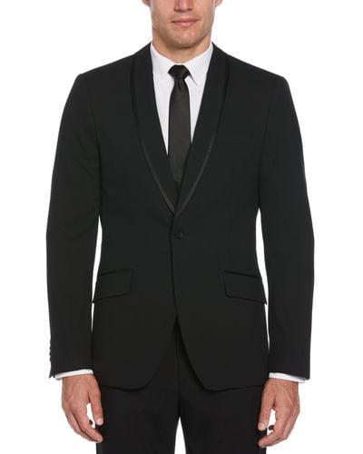 Perry Ellis Slim Fit Stretch Tuxedo Suit Jacket - Black