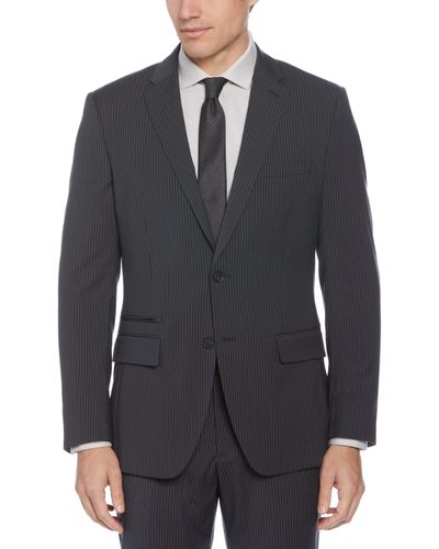 Perry Ellis Slim Fit Pinstripe Suit Jacket - Blue