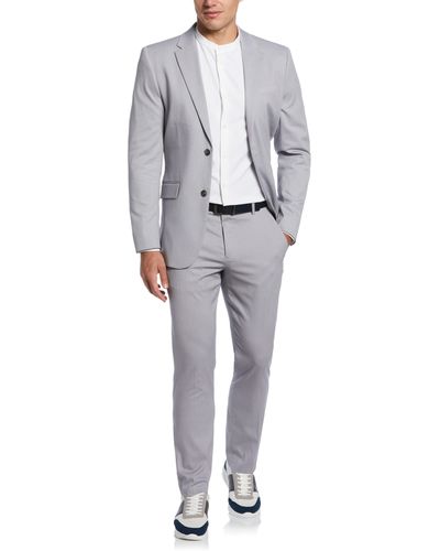 Perry Ellis Very Slim Fit Alloy Performance Tech Suit - Gray