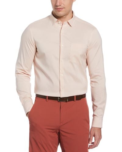 Perry Ellis Total Stretch Slim Fit Heather Shirt - Red