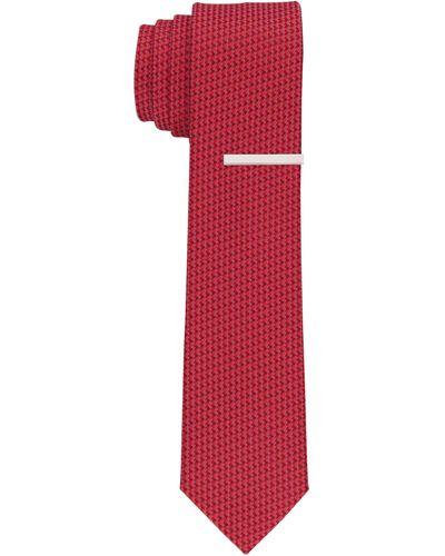 Perry Ellis Barnett Micro Slim Tie - Red