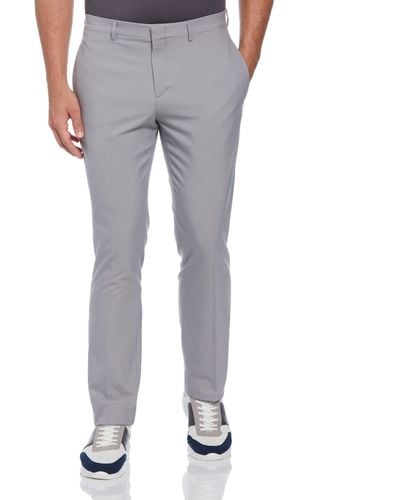Perry Ellis Slim Fit Tech Portfolio Dress Pants - Gray