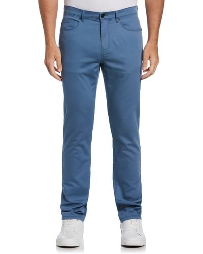 Perry Ellis Tall Slim Fit Anywhere Five Pocket Pant - Blue