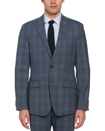 Perry Ellis Slim Fit Wool Suit Jacket - Blue