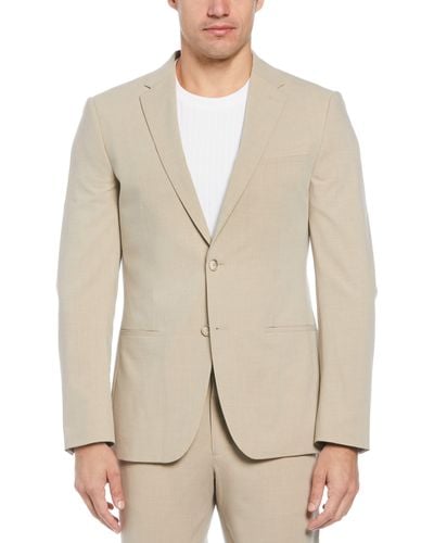 Perry Ellis Slim Fit Luxe Suit Jacket - Natural