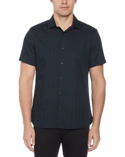 Perry Ellis Floral Jacquard Shirt - Black
