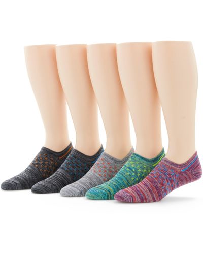 Perry Ellis 5 Pack Contrast Liner Socks - Multicolor