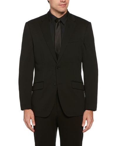 Perry Ellis Slim Fit Neat Knit Suit Jacket - Black