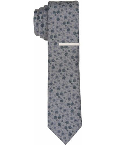 Perry Ellis Olvera Floral Tie - Gray