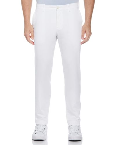 Perry Ellis Skinny Fit Anywhere Flat Front Stretch Chino Pants - White