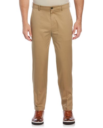 Perry Ellis Slim Fit Stretch Smart Chino Pant - Natural