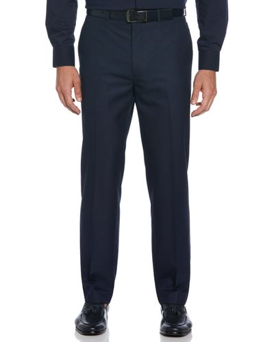 Perry Ellis Slim Fit Solid Suit Pant - Blue