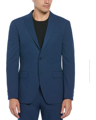 Perry Ellis Slim Fit Peak Lapel Louis Suit Jacket - Blue