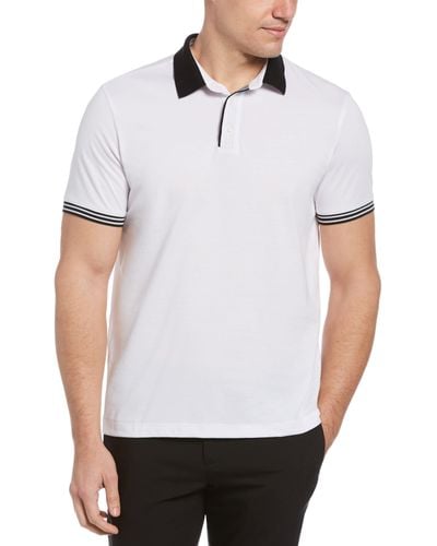 Perry Ellis Icon Polo Shirt With Solid - White