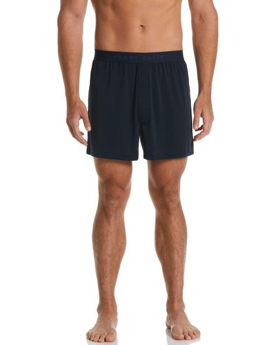Perry Ellis 3 Pack Solid Luxe Boxer Short - Blue