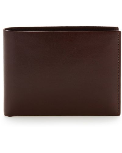 Perry Ellis Genuine Glazed Leather Wallet - Brown