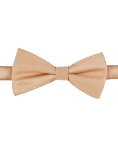 Perry Ellis Sateen Solid Bow Tie - Natural