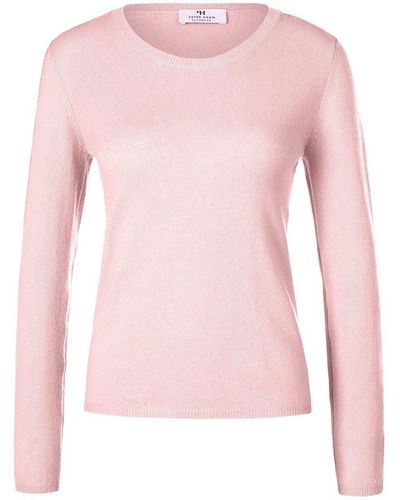 Peter Hahn Cashmere Rundhals-pullover aus 100% premium-kaschmir, , gr. 38, kaschmir - Pink