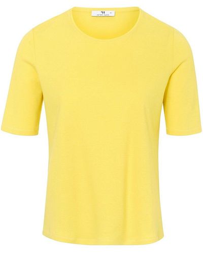 Peter Hahn Rundhals-shirt, , gr. 38, baumwolle - Gelb