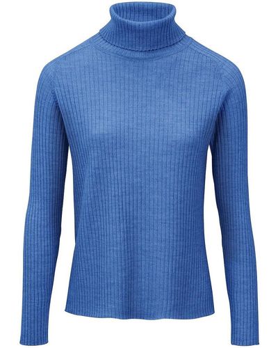 Peter Hahn Rollkragen-pullover aus 100% schurwolle-merino - Blau