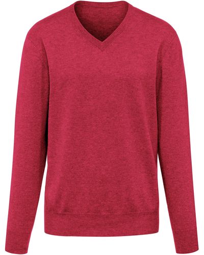 Peter Hahn Cashmere V-pullover aus 100% premium-kaschmir - Rot