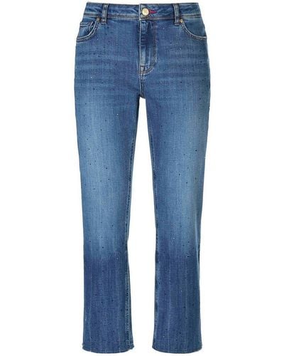 RAFFAELLO ROSSI 7/8-jeans modell vic cropped sparkle, , gr. 48, baumwolle - Blau