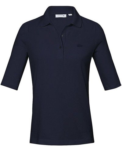 Lacoste Polo-shirt mit langem 1/2-arm, , gr. 36, baumwolle - Blau
