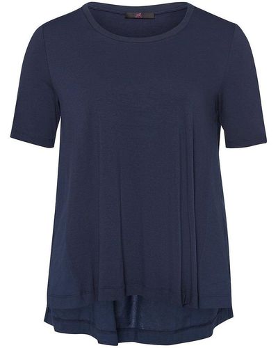 Emilia Lay Rundhals-shirt 1/2-arm - Blau