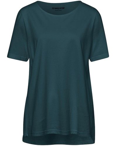 Green Cotton Rundhals-shirt benedikte, , gr. 38, baumwolle - Grün