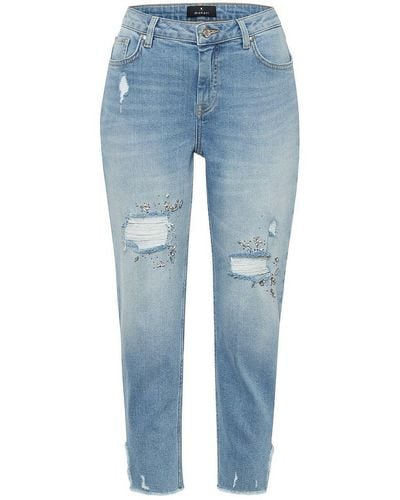 Monari Regular fit-7/8-jeans, , gr. 40, baumwolle - Blau