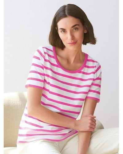 Basler Rundhals-shirt mit 1/2-arm, , gr. 36, baumwolle - Pink