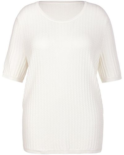 Emilia Lay Rundhals-pullover 1/2-arm - Weiß