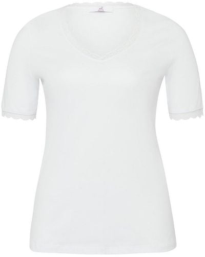 Emilia Lay V-Shirt 1/2-Arm - Weiß