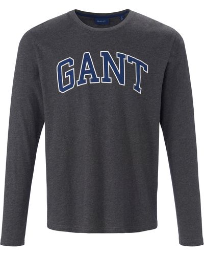GANT T-shirt 1/1 arm aus 100% baumwolle - Grau