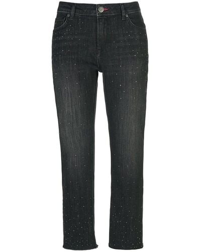 RAFFAELLO ROSSI 7/8-jeans modell vic cropped sparkle, , gr. 38, baumwolle - Grau