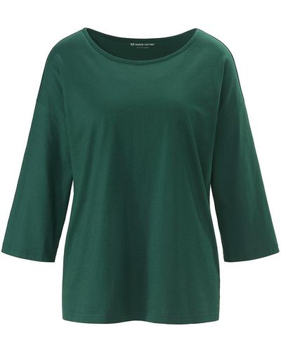 Green Cotton Rundhals-shirt gurli, , gr. 44, baumwolle - Grün